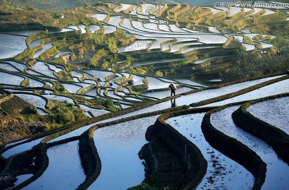 广东省连州黑山村梯田，自然与人文的和谐画卷